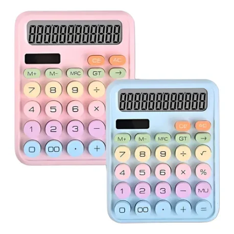 CALCULADORA 12 DIGITOS COLORES PASTEL KK-2222