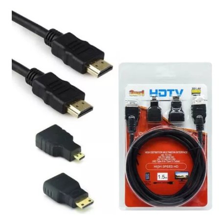 CABLE HDMI A TV 3 EN 1 BLISTER