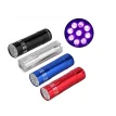 LINTERNA A PILAS 9 LED COLORES