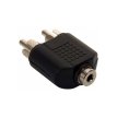 FICHA 2 RCA MACHO A MINI-PLUG HEMBRA 2 A 1